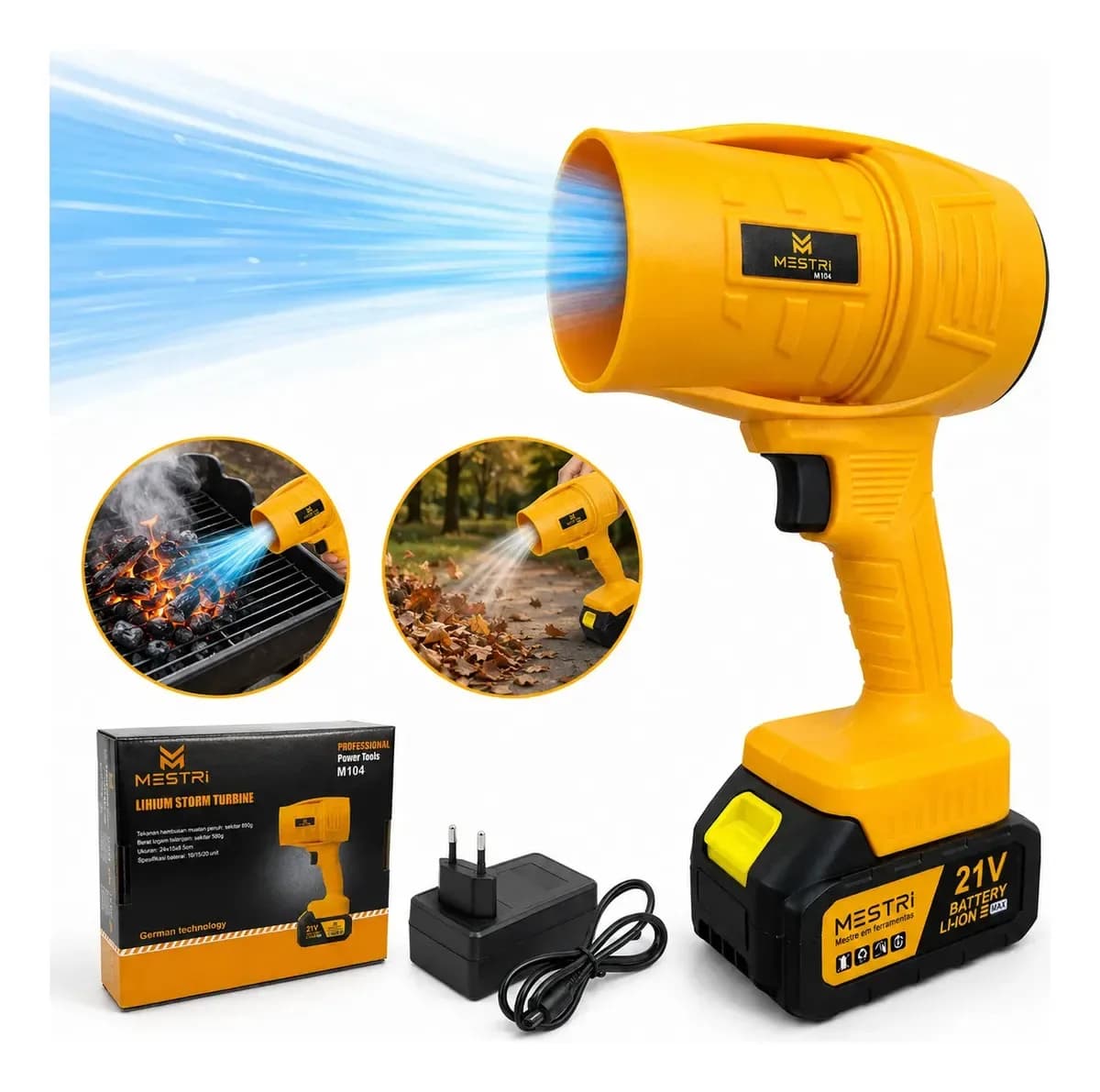 O soprador de folhas elétrico Mestri M-104