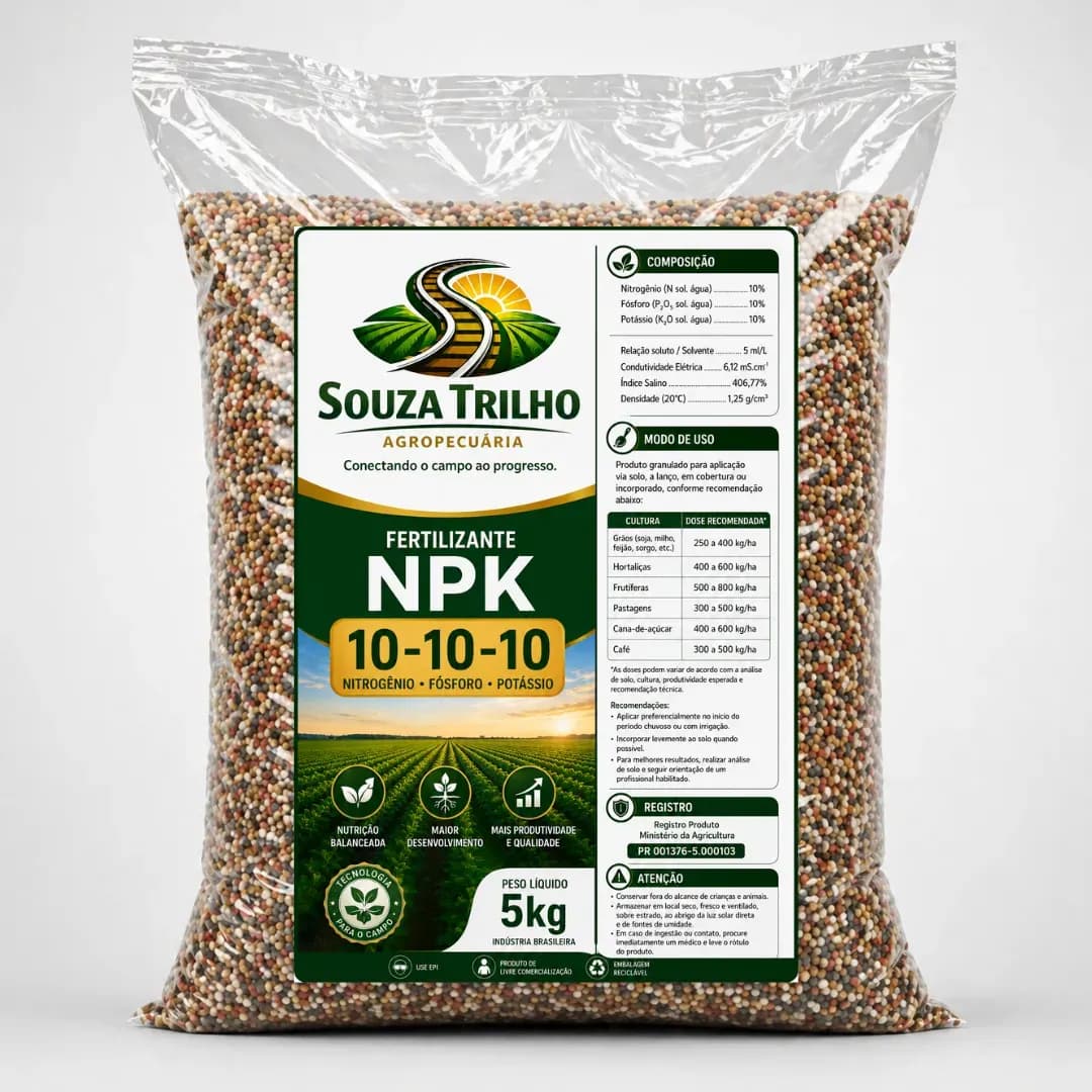 Adubo Fertilizante Npk 10.10.10 Com 5k